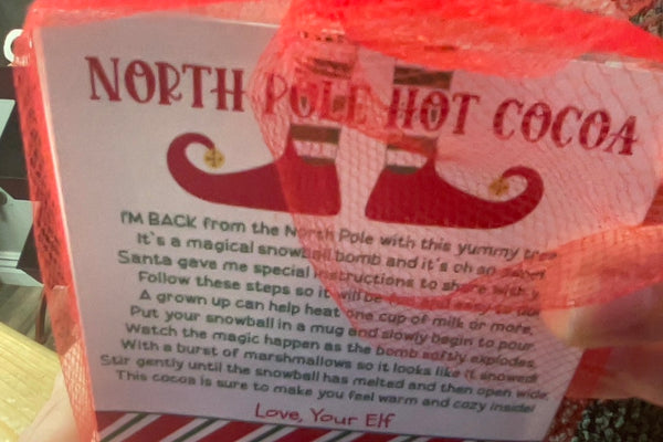 Small North Pole Hot Cocoa bomb