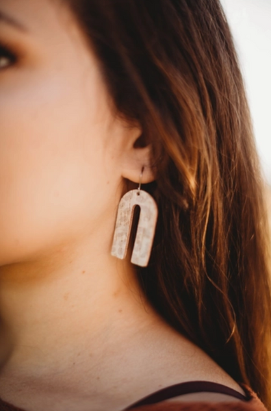 Leather Arch Earrings