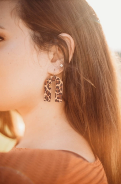 Leather Arch Earrings